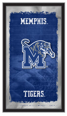 University of Memphis Tigers Logo Football Mirror by Holland Bar Stool