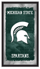 Michigan State University Spartans Logo Football Mirror by Holland Bar Stool
