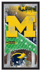 University of Michigan Wolverines Logo Football Mirror by Holland Bar Stool Company