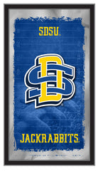 South Dakota State University Jackrabbits Logo Football Mirror by Holland Bar Stool