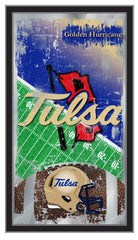 University of Tulsa Golden Hurricanes Football Mirror Football Mirror by Holland Bar Stool Company