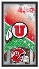 University of Utah Utes Logo Football Mirror by Holland Bar Stool Company