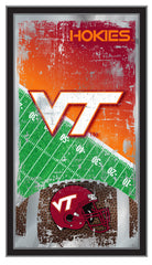 Virginia Tech Hokies Logo Football Mirror by Holland Bar Stool Company