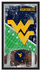 West Virginia University Mountaineers Logo Football Mirror by Holland Bar Stool Company