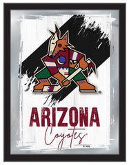 Arizona Coyotes Team Logo Mirror Logo Mirror | NHL Hockey Team Bar Mirror Wall Decor