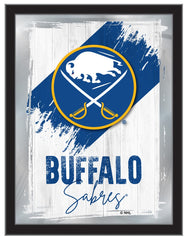Buffalo Sabres Team Logo Mirror Logo Mirror | NHL Hockey Team Bar Mirror Wall Decor