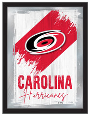 Carolina Hurricanes Team Logo Mirror Logo Mirror | NHL Hockey Team Bar Mirror Wall Decor
