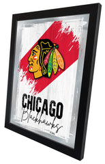 Chicago Blackhawks NHL Hockey Team Logo Bar Mirror