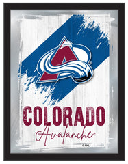 Colorado Avalanche Team Logo Mirror Logo Mirror | NHL Hockey Team Bar Mirror Wall Decor
