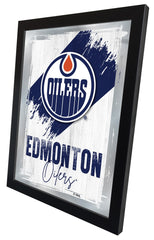Edmonton Oilers NHL Hockey Team Logo Bar Mirror