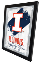 University of Illinois NCAA College Team Wall Logo Mirror