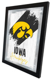 University of Iowa NCAA College Team Wall Logo Mirror