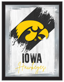 University of Iowa NCAA College Team Wall Logo Mirror