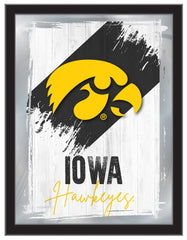 University of Iowa NCAA College Team Wall Logo Mirror