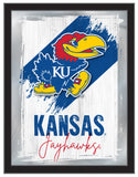 University of Kansas NCAA College Team Wall Logo Mirror