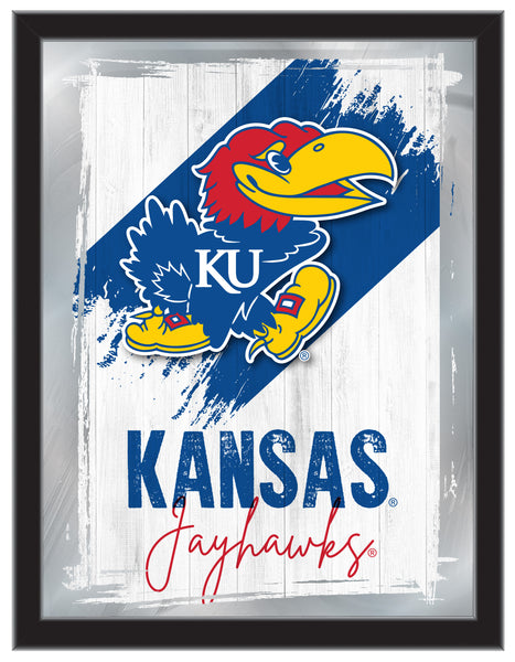 University of Kansas NCAA College Team Wall Logo Mirror