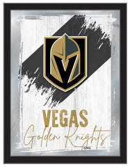 Vegas Golden Knights Team Logo Mirror Logo Mirror | NHL Hockey Team Bar Mirror Wall Decor