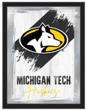 Michigan Tech University NCAA College Team Wall Logo Mirror