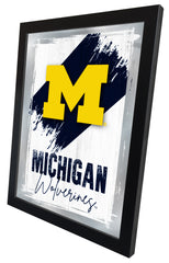 University of Michigan NCAA College Team Wall Logo Mirror