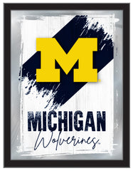 University of Michigan NCAA College Team Wall Logo Mirror