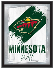 Minnesota Wild Team Logo Mirror Logo Mirror | NHL Hockey Team Bar Mirror Wall Decor