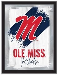 University of Mississippi NCAA College Team Wall Logo Mirror