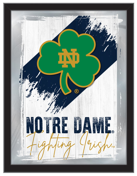 Notre Dame  (Shamrock) NCAA College Team Wall Logo Mirror