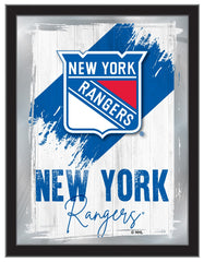 New York Rangers Team Logo Mirror Logo Mirror | NHL Hockey Team Bar Mirror Wall Decor