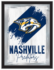 Nashville Predators Team Logo Mirror Logo Mirror | NHL Hockey Team Bar Mirror Wall Decor