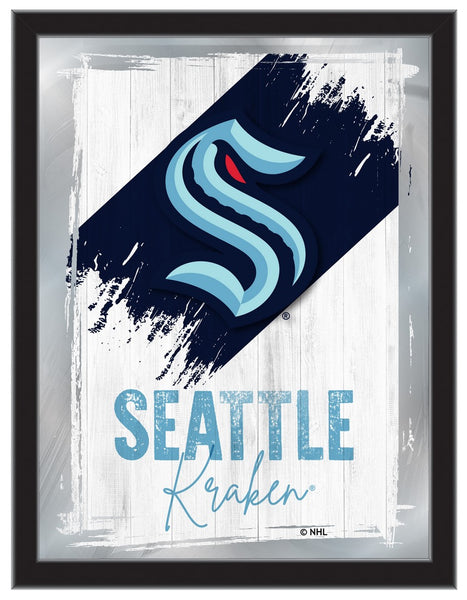 Seattle Kraken NHL Hockey Team Logo Bar Mirror
