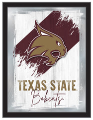 Texas State University NCAA College Team Wall Logo Mirror