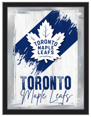 Toronto Maple Leafs Team Logo Mirror Logo Mirror | NHL Hockey Team Bar Mirror Wall Decor