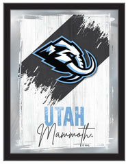 Utah Mammoth Team Logo Mirror Logo Mirror | NHL Hockey Team Bar Mirror Wall Decor