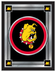 Ferris State University Logo Mirror | FSU Bulldogs Bar Mirror Hanging Wall Decor