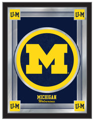 University of Michigan Logo Mirror | UM Wolverines Bar Mirror Hanging Wall Decor