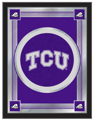 Texas Christian University Horned Frogs Logo Mirror | Horned Frogs Bar Mirror Hanging Wall Decor