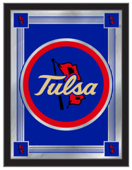 University of Tulsa Golden Hurricanes Logo Mirror | Golden Hurricanes Bar Mirror Hanging Wall Decor
