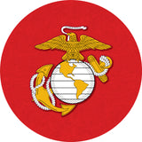Traditional Red and Yellow Eagle L211 United States Marine Corps Pub Table | U.S. Marine Corps Pub Table
