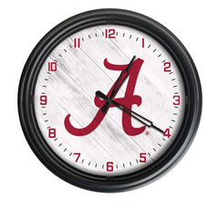 University of Alabama Crimson Tide Officially Licensed Logo Indoor - Outdoor LED Clock Home Sports Wall Decor for Gifts