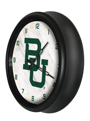 Baylor Bears Logo Indoor/Outdoor Logo LED Clock from Holland Bar Stool Co Home Sports Decor for gifts Side View