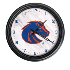 Boise State Broncos Logo Indoor/Outdoor Logo LED Clock from Holland Bar Stool Co Home Sports Decor for gifts