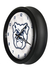 Butler Bulldogs Logo Indoor/Outdoor Logo LED Clock from Holland Bar Stool Co Home Sports Decor for gifts Side View