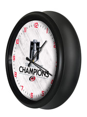Carolina Hurricanes 2026 Stanley Cup Champions Logo LED Clock | LED Outdoor Clock