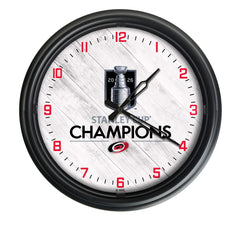 Carolina Hurricanes 2026 Stanley Cup Champions Logo LED Clock | LED Outdoor Clock
