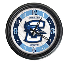 Creighton University Bluejays Officially Licensed Logo Indoor - Outdoor LED Wall Clock 