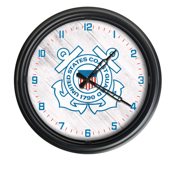 US Coast Guard Logo LED Clock | LED Outdoor Clock