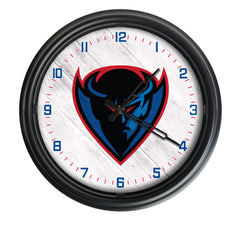 DePaul University Blue Demons Officially Licensed Logo Indoor - Outdoor LED Wall Clock 