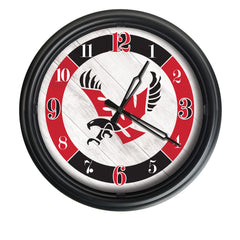 Eastern Washington University Eagles Officially Licensed Logo Indoor - Outdoor LED Wall Clock