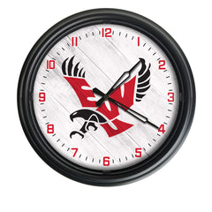 Eastern Washington University Eagles Officially Licensed Logo Indoor - Outdoor LED Wall Clock