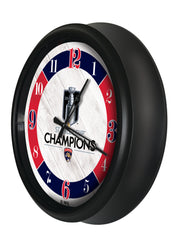 Florida Panthers 2025 Stanley Cup Champions Logo LED Clock | LED Outdoor Clock
